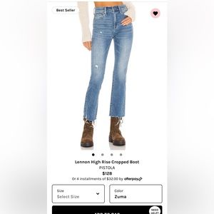 Pistola Lennon High Rise Cropped Boot Cut Jean